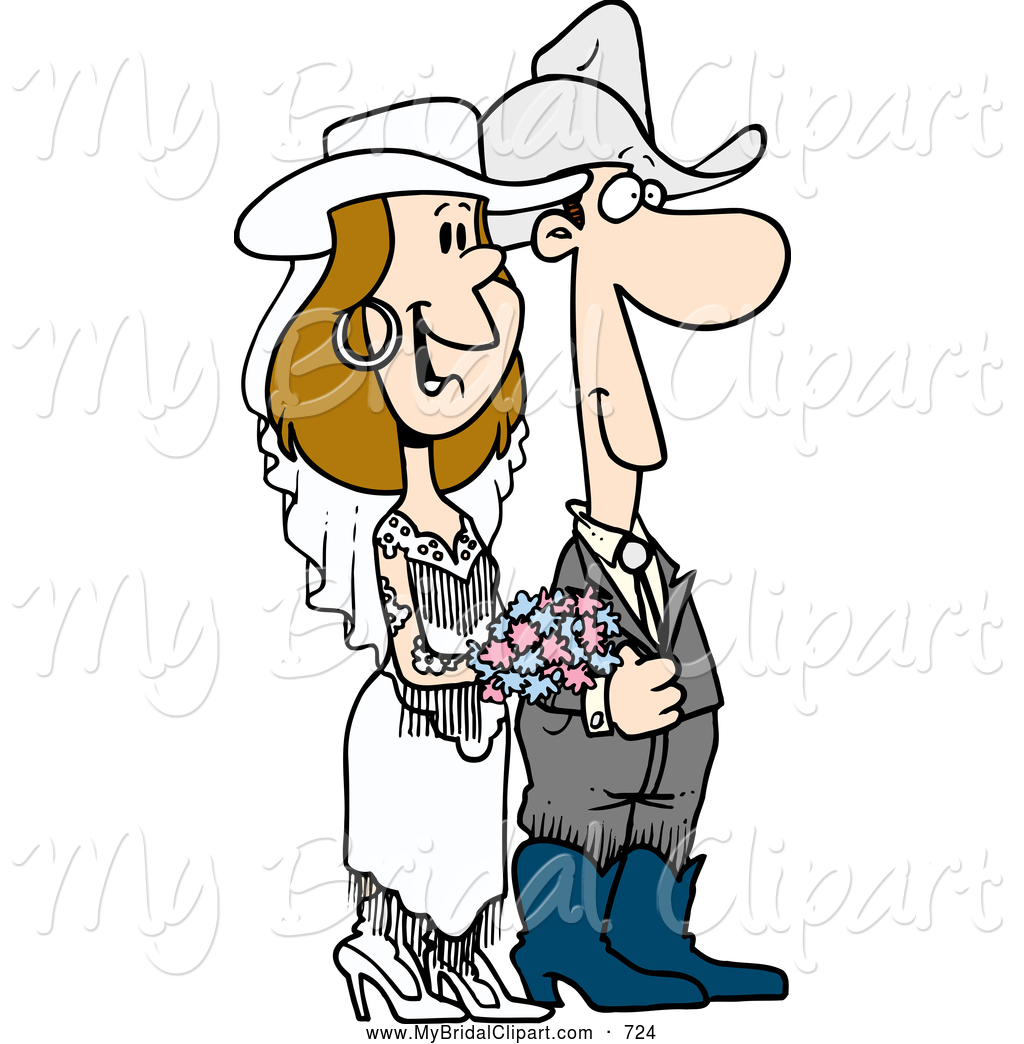 Happy Western Wedding Couple Grinning Young Wedding Couple Dancing At