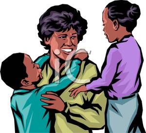 African American Mother S Day Clip Art A Colorful Cartoon African