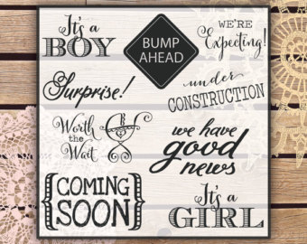 Clipart   Pregnancy And Maternity A Nnouncement Design Elements And    