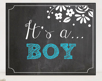 Its A Boy Printable Chalkboard Sign   Pregnancy Announcement Sign