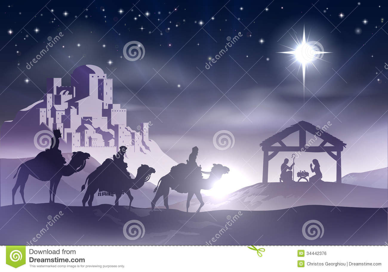 Nativity Christmas Scene Royalty Free Stock Image   Image  34442376