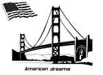 American Dreams Vector Illustration Handcart Shopping Cart American