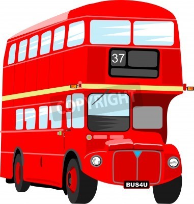 Big Red London Double Decker Bus Stock Photo   Stockpodium   Image