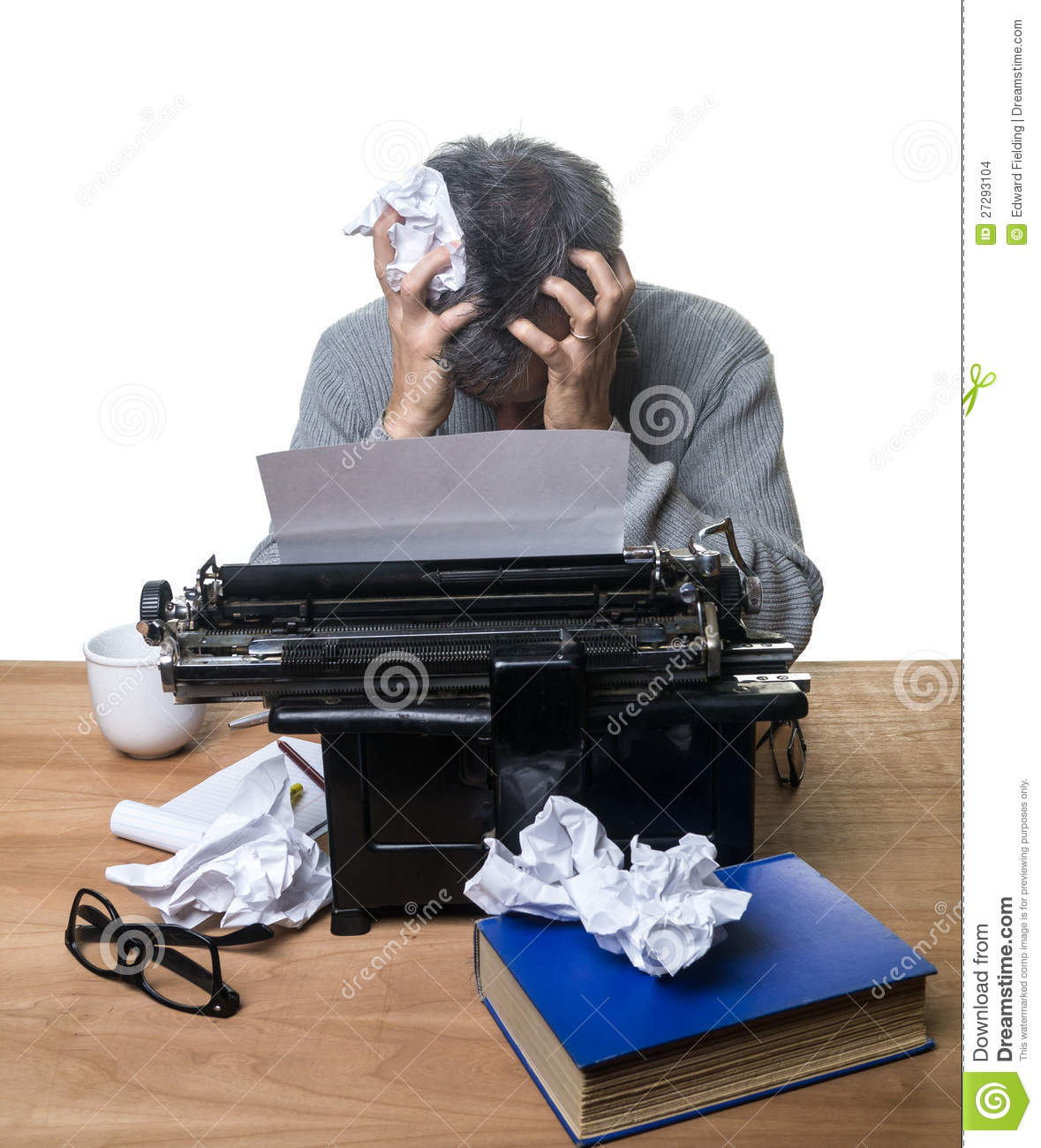 Frustrated Writer Stock Images   Image  27293104