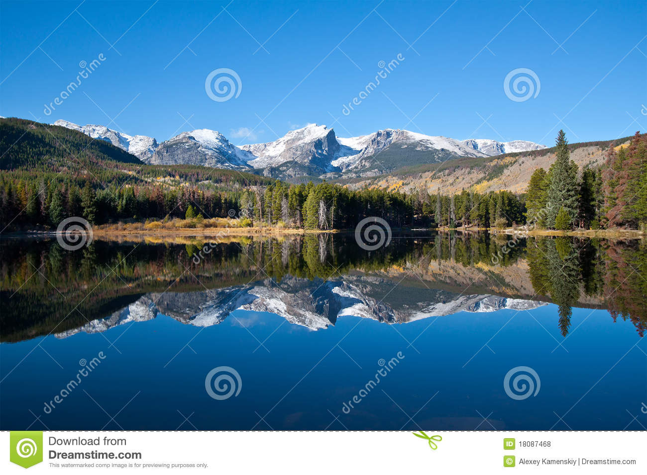 Sprague Lake View In Rocky Mountains National Park Royalty Free Stock    