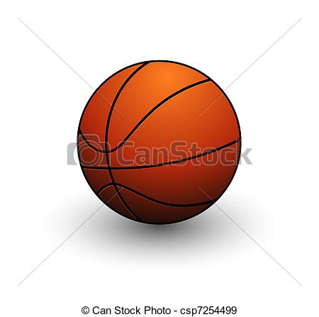 Eps Vectors Of Abstract Basketball Ball Symbol Orange Color Isolated    