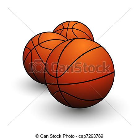 Eps Vectors Of Sport Basketball Balls Symbol Orange Color Isolated