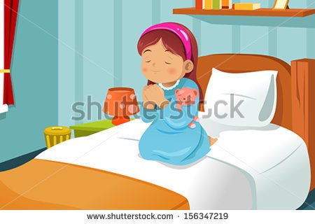 Girl Making Bed Clipart Little Girl Praying Before