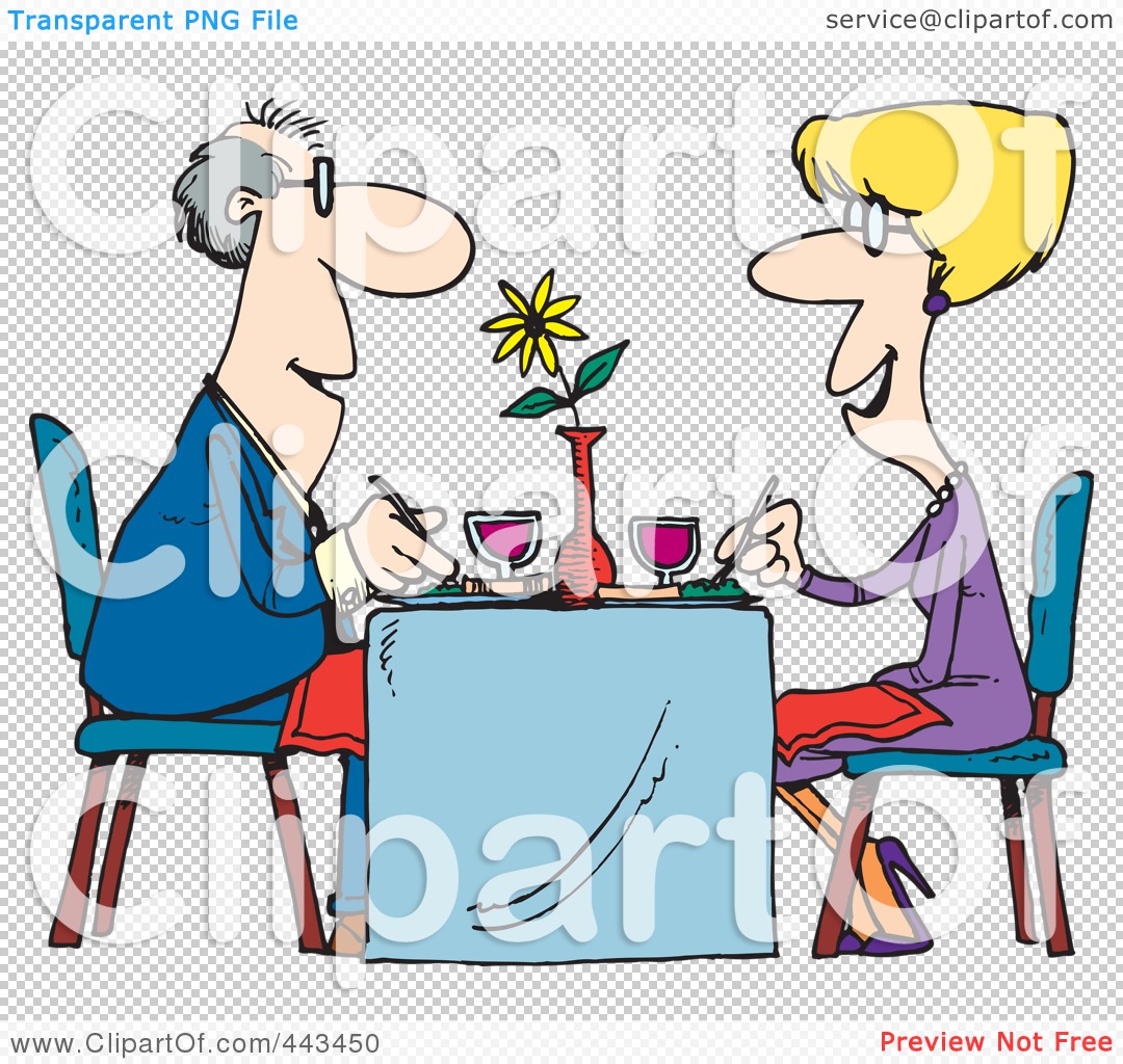 Of A Cartoon Couple Dining At A Restaurant By Ron Leishman  443450