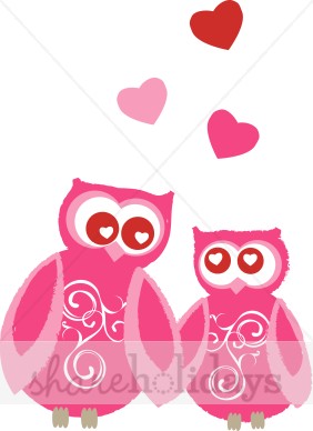 Owl Couple Clipart