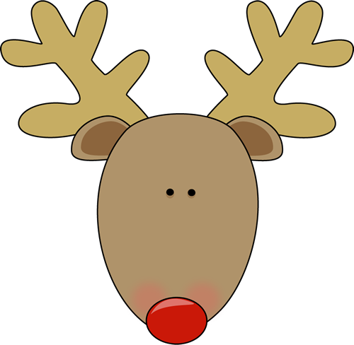 Cute Reindeer Head Clip Art