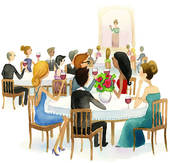 Dinner Party Illustrations And Clipart