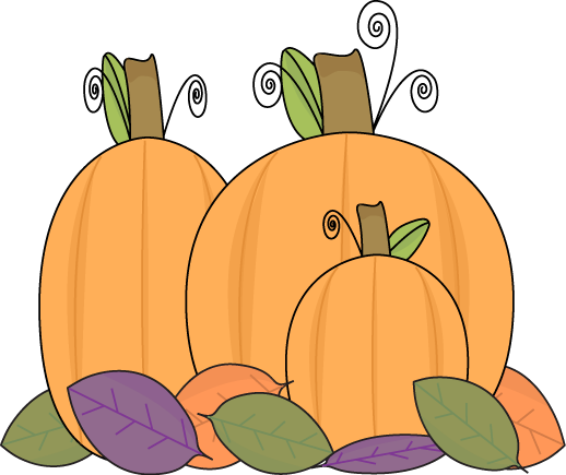 Fall Leaves And Pumpkins Clip Art Pictures