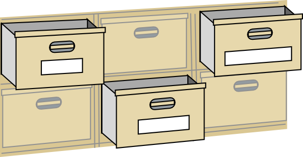 Furniture File Cabinet Drawers Clip Art At Clker Com   Vector Clip Art