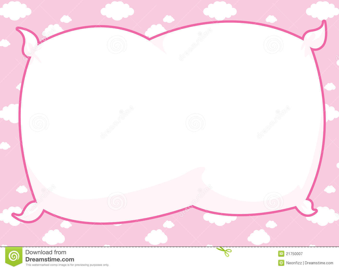 Pink Pillow Frame Royalty Free Stock Photography   Image  21750007