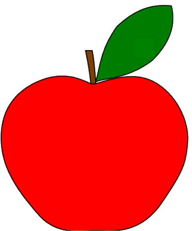 Red Apple With 1 Leaf Clipart Sketch Op Lge 12cm   Flickr   Photo