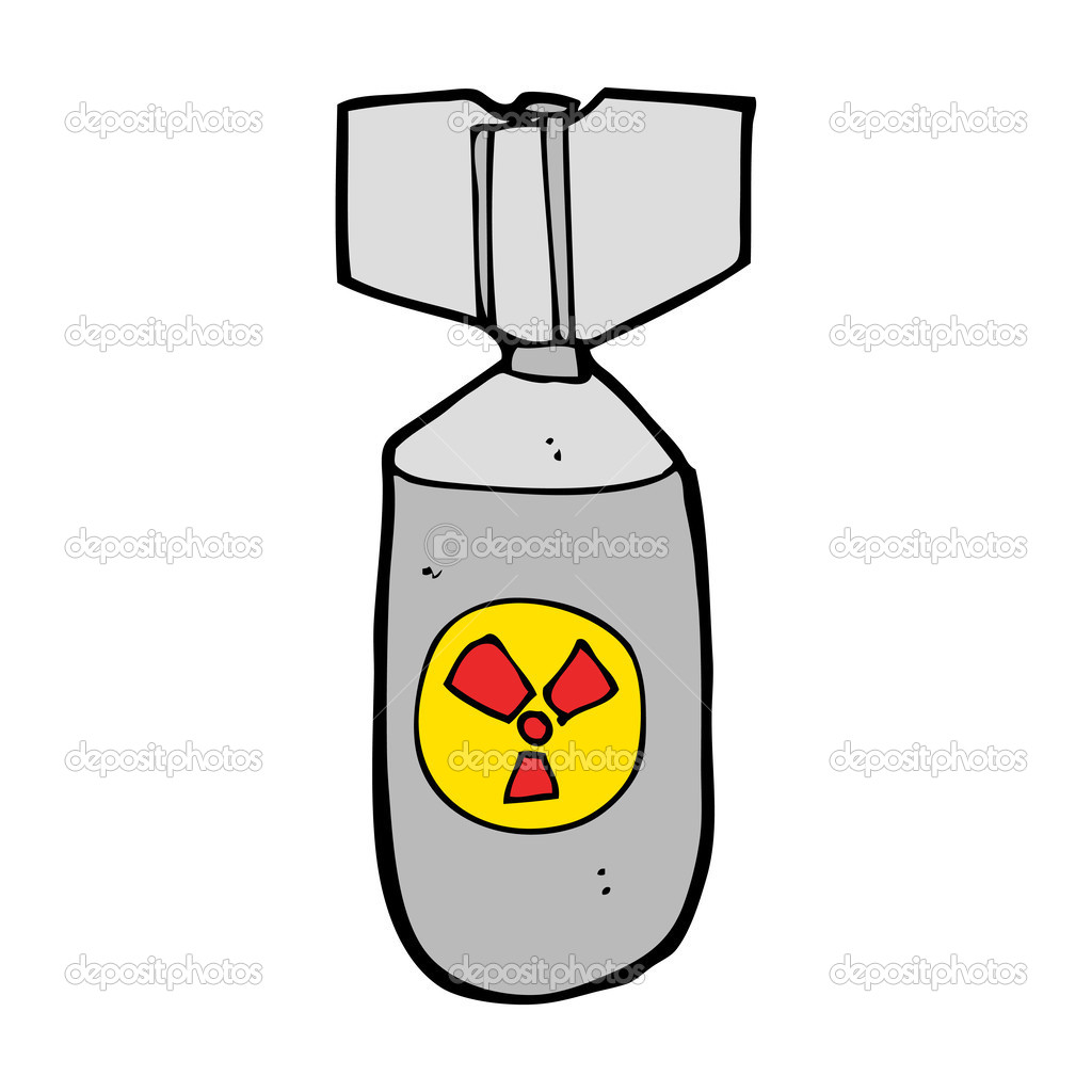 Cartoon Nuclear Bomb   Stock Vector   Lineartestpilot  38166329