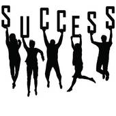 Success Concept With Young Team Silhouettes   Stock Illustration