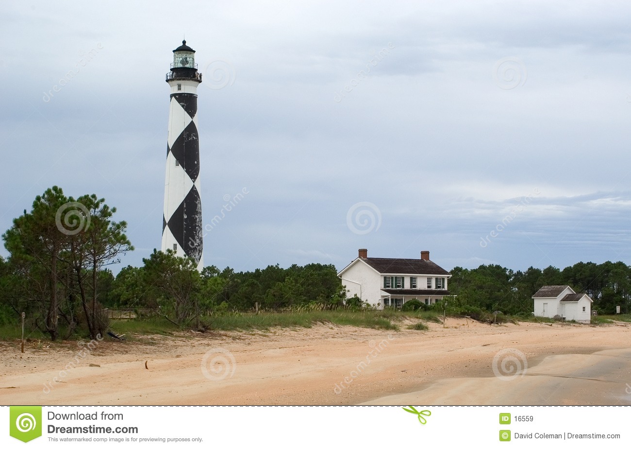 View Of The Lighthouse On Cape Lookout North Carolina  View Also