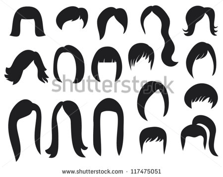 African American Hair Styling Clip Art Big Set Of Black Hair Styling