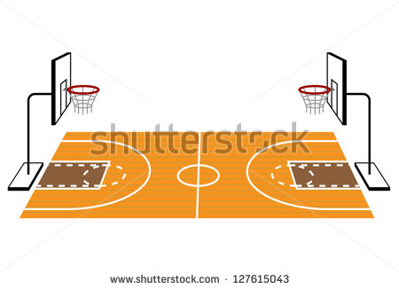 Basketball Court Stock Vector Illustration 127615043   Shutterstock
