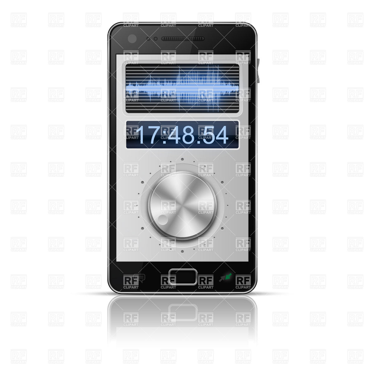 Audio Software Interface For Smartphone Download Royalty Free Vector
