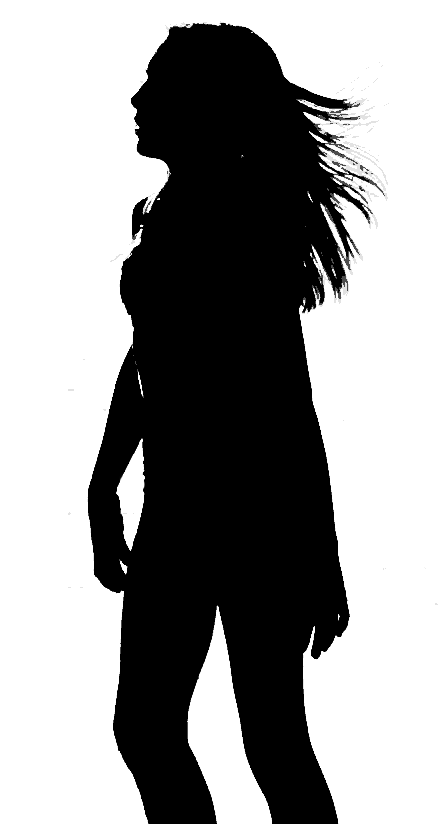 Description Silhouette Of Woman Walking Png