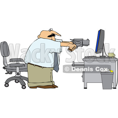 Royalty Free  Rf  Clipart Illustration Of An Angry Businessman Holding