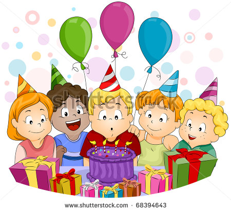 Illustration Of A Kid Blowing His Birthday Candles   68394643