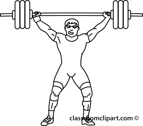 Man Lifting Weights Clipart Classroom Clipart