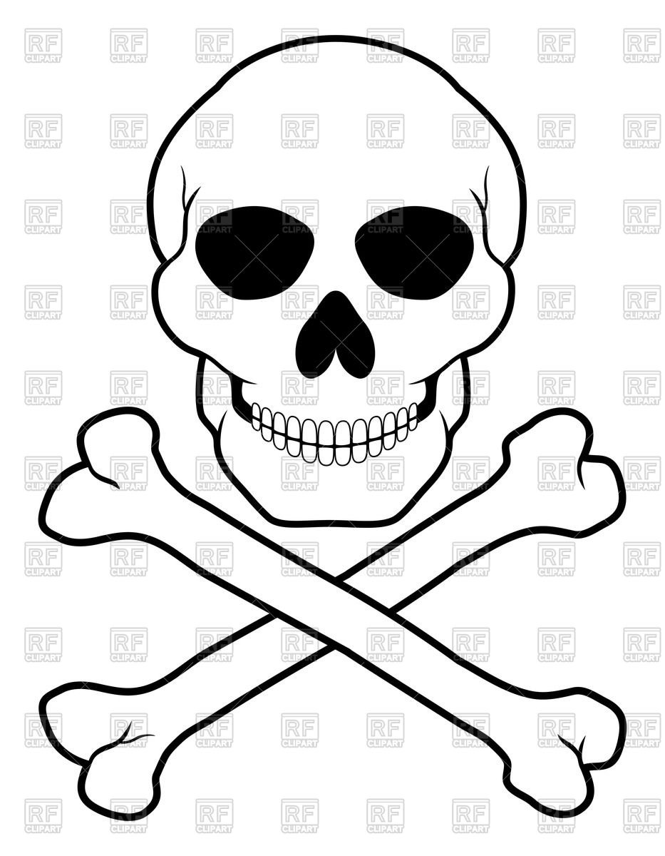 Pirate Skull And Crossbones  Outline  64912 Download Royalty Free    