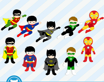 50  Off Sale Super Hero Super Boys Digital Clipart   Personal And