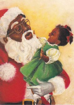 African American Santa With List 2014 Limited Edition  4