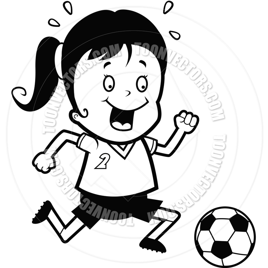 Child Playing Black And White Child Playing Soccer Black