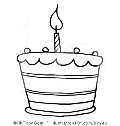 Clipart Black And White Birthday Cakes Clip Art Black And White 427