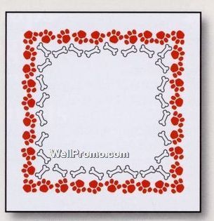 Colored Dog Paw Print Border 14 X14 Two Color Custom Paws