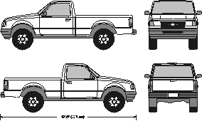 Ford Pickup Clipart Ford Ranger Built From  1994