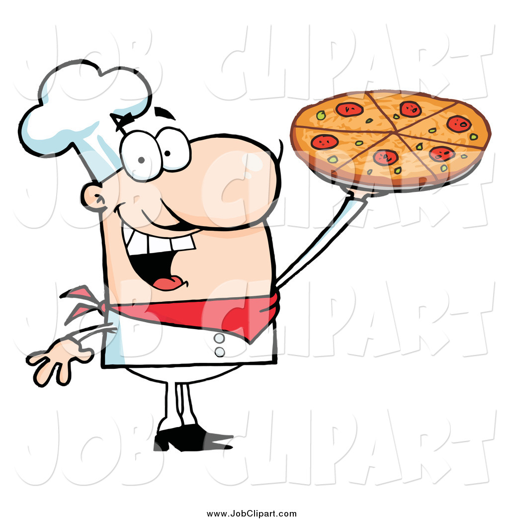 Larger Preview  Job Clip Art Of A Happy White Male Chef Presenting His