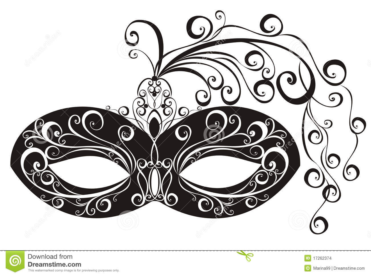 Masks For A Masquerade  Vector Illustration Stock Images   Image
