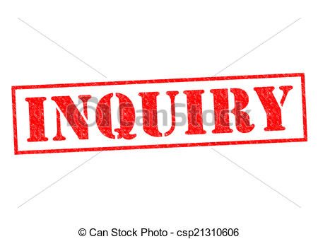 Stock Illustration Of Inquiry Red Rubber Stamp Over A White Background