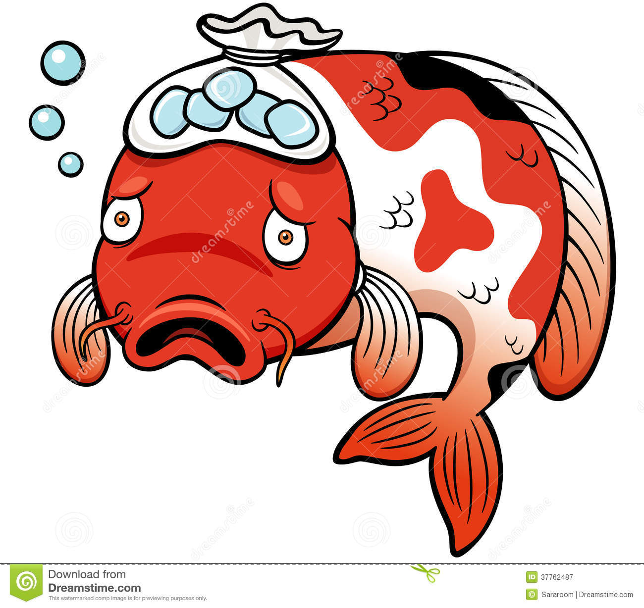 Fish Sick Cartoon Royalty Free Stock Photography   Image  37762487