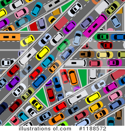 Traffic Jam Stock Vector Clipart Iconic Illustration Of Traffic Jam