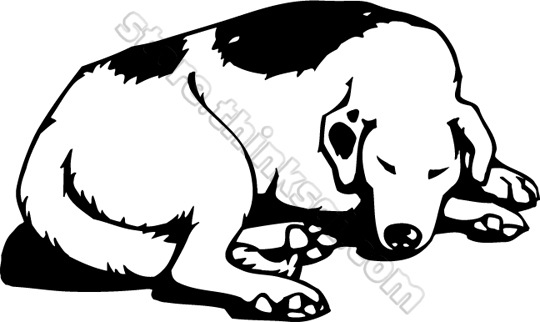 Animals Sleeping Dog 001 Sleeping Dog Illustration