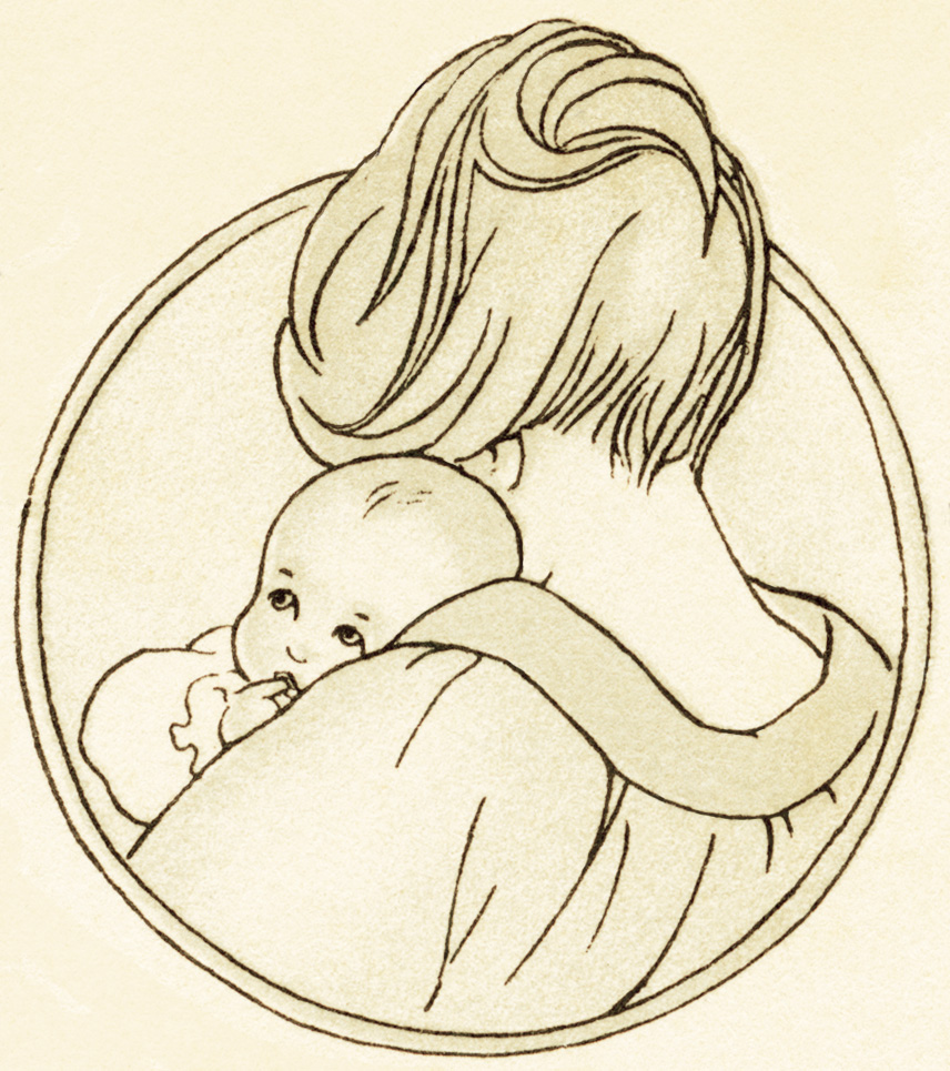 Clipart Baby Mother Holding Baby Antique Baby Book Image Mom