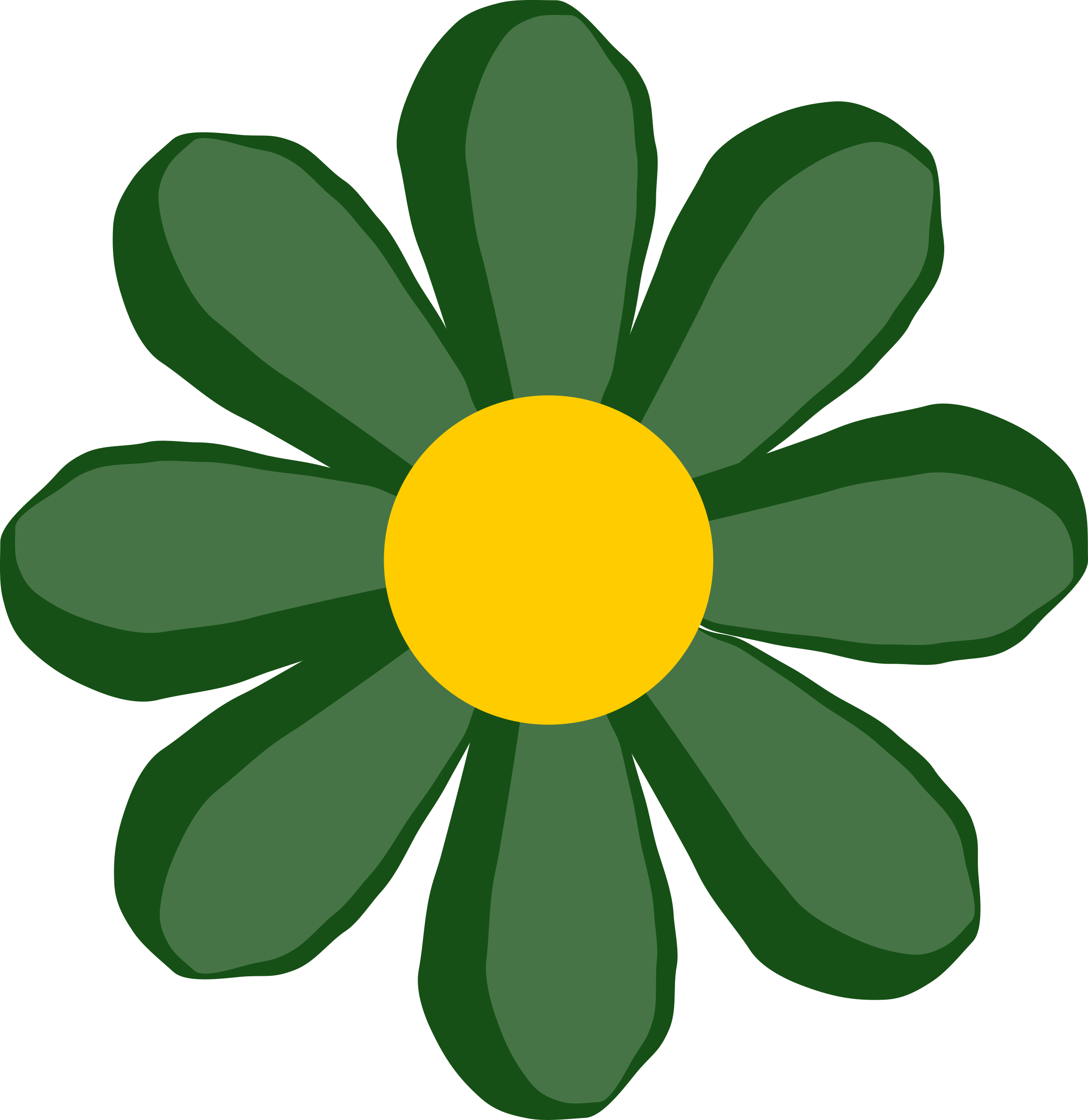 Green Flower By Odysseus