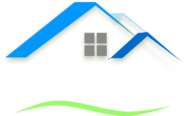 House Roof Outline Clipart Scene   House Roof Blue