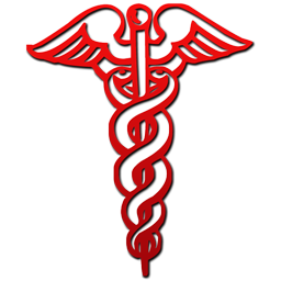 Other Sizes Of Red Caduceus Medical Symbol Clip Art Image