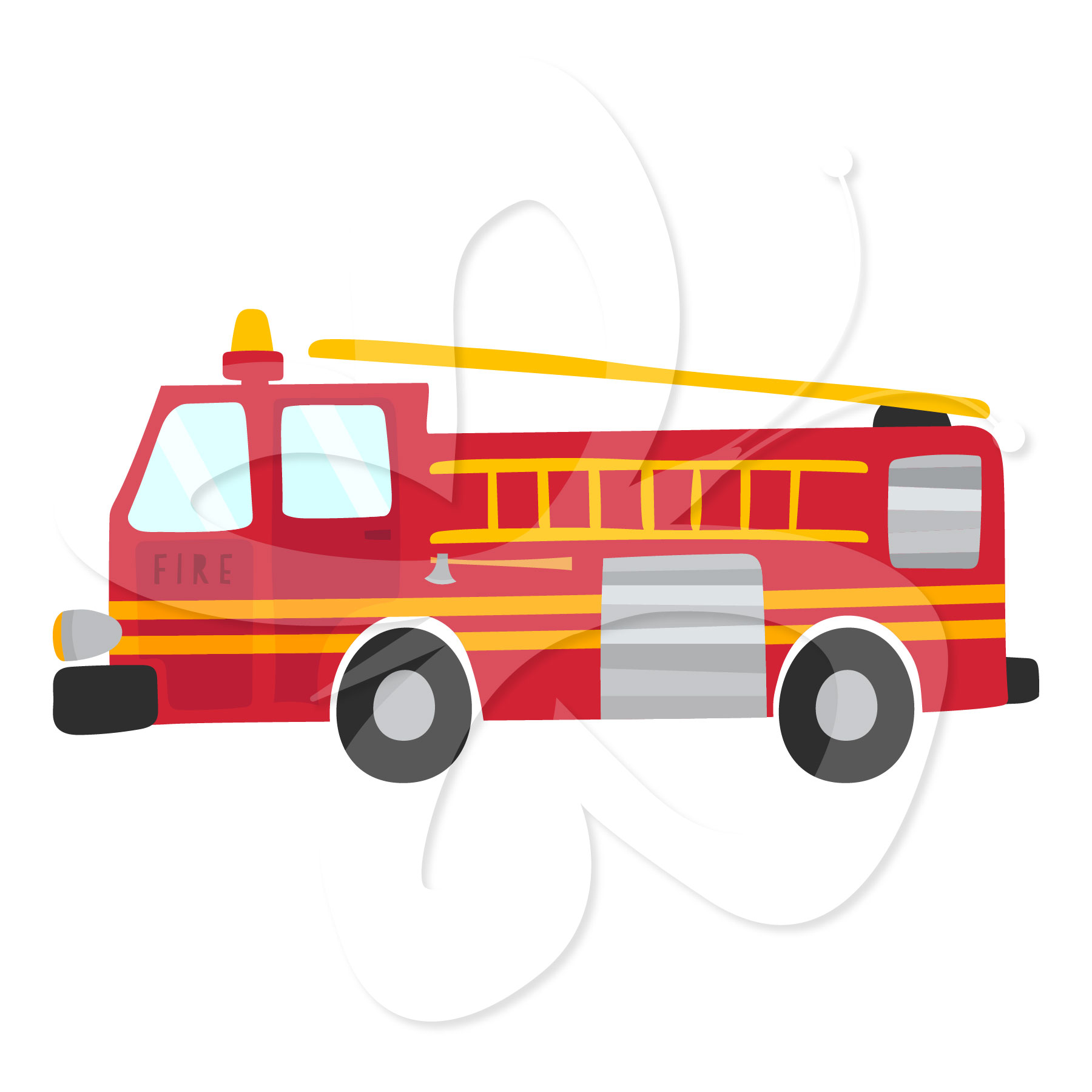 Fire Engine And Fireman Clip Art Set   Creative Clipart Collection