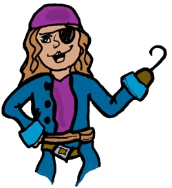Full Version Of Girl Pirate With Hook Clipart