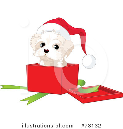 Christmas Puppy Clipart  73132 By Pushkin   Royalty Free  Rf  Stock